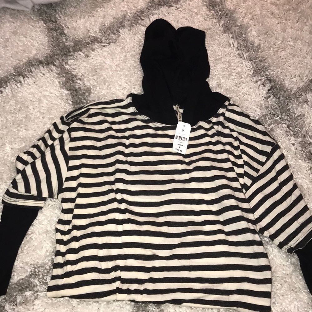 Hooded striped long sleeve